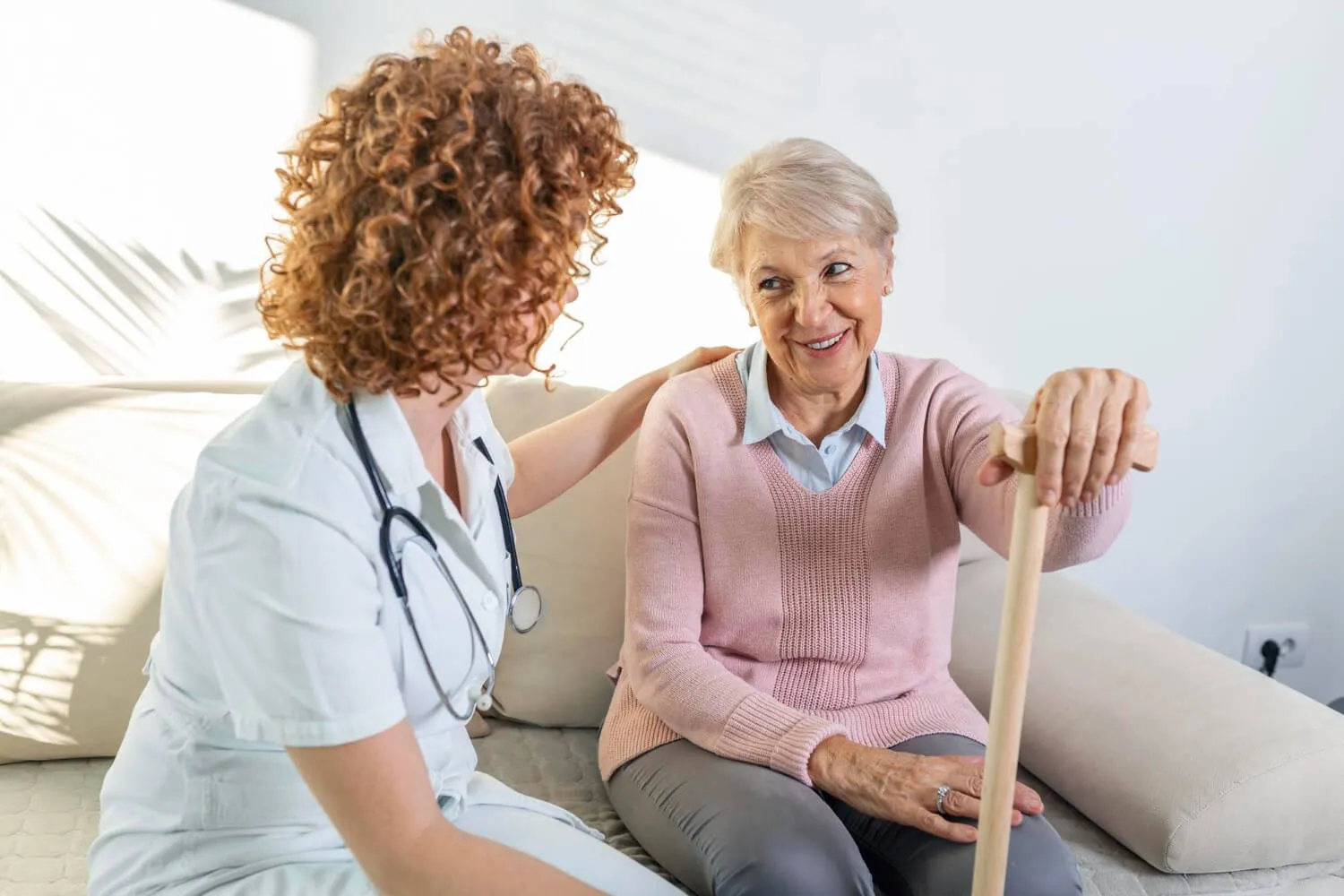 caregiver with senior